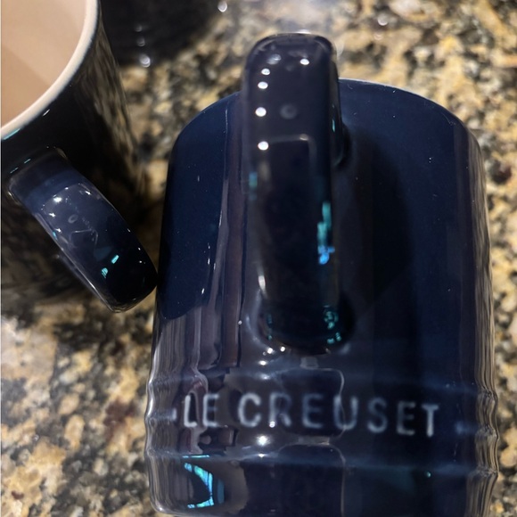 NWT-Le Creuset cappuccino Mug Set of 4/Lapis - Picture 2 of 3